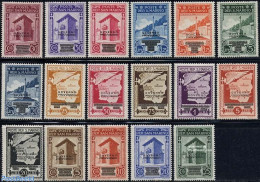 San Marino 1943 Overprints 17v, Mint NH, Various - Maps - Unused Stamps