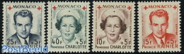 Monaco 1949 Red Ccross 4v, Mint NH, Health - Red Cross - Ongebruikt