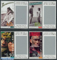 New Zealand 1996 Film Centenary 4v With Tab, Mint NH, History - Performance Art - Film - Art - Tattoos - Neufs