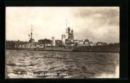 AK SS Kreuzer Emden Im Hafen  - Guerre