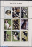 Sao Tome/Principe 1995 Dogs 9v M/s, Mint NH, Nature - Dogs - Sao Tome And Principe