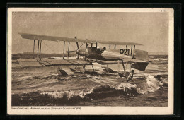 AK Französisches Marineflugzeug (Breguet Doppeldecker) Beim Start, Wasserflugzeug  - Sonstige & Ohne Zuordnung