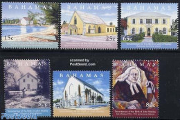 Bahamas 2004 John Wesley 6v, Mint NH, Religion - Transport - Churches, Temples, Mosques, Synagogues - Ships And Boats - Churches & Cathedrals