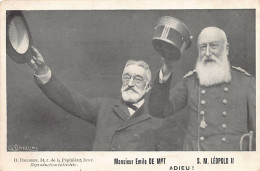 Belgique - Monsieur Emile De Mot - S.M. Léopold II - Adieu ! - Composition De G. Onkel'nx - Ed. O. Degreef - Sonstige & Ohne Zuordnung
