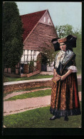 AK Frau In Landestracht Aus Oeynhausen U. Umgegend  - Costumes