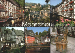 71618159 Monschau Rotes Haus Ruine Haller Fachwerkhaeuser Rurpartie Monschau - Monschau