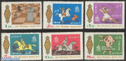 Iran/Persia 1972 Olympic Games Munich 6v, Mint NH, Nature - Sport - Horses - Chess - Olympic Games - Shooting Sports - Echecs