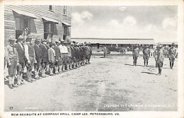 Usa - PETERSBURG (VA) New Recruits At Company Drill, Camp Lee - Other & Unclassified