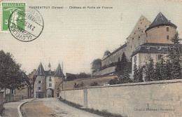 Suisse - PORRENTRUY (JU) Château Et Porte De France - Ed. Librairie Moderne  - Porrentruy