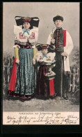 AK Familie In Tracht Aus Schaumburg-Lippe  - Costumes