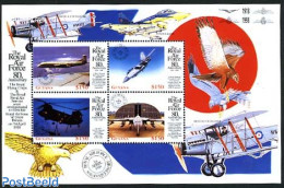 Guyana 1998 80 Years Royal Air Force 4v M/s, Mint NH, History - Transport - Militarism - Helicopters - Aircraft & Avia.. - Militaria