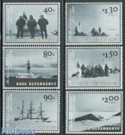 Ross Dependency 2002 Explorers 1901-1904 6v, Mint NH, History - Nature - Science - Transport - Explorers - Dogs - The .. - Explorateurs