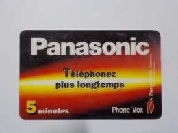 CARTE TELEPHONIQUE     Phone Vox "Panasonic" 5 Minutes - Nachladekarten (Refill)