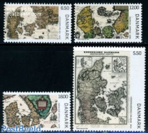 Denmark 2009 Maps 4v, Mint NH, Transport - Various - Ships And Boats - Maps - Unused Stamps