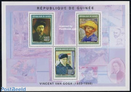 Guinea, Republic 2004 Van Gogh 3v M/s, Mint NH, Art - Bridges And Tunnels - Modern Art (1850-present) - Vincent Van Gogh - Ponts