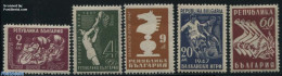 Bulgaria 1947 Balkan Games 5v, Mint NH, History - Sport - Europa Hang-on Issues - Basketball - Chess - Cycling - Footb.. - Unused Stamps