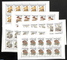 Czechoslovkia 1989 Mushrooms 5 M/ss, Mint NH, Nature - Other & Unclassified
