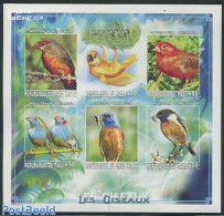 Mali 1999 Singing Birds 6v M/s, Imperforated, Mint NH, Nature - Birds - Mali (1959-...)