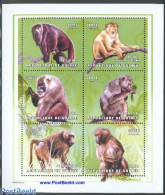 Guinea, Republic 2001 Monkeys 6v M/s, Mint NH, Nature - Animals (others & Mixed) - Monkeys - Autres & Non Classés