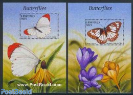 Lesotho 2001 Butterflies 2 S/s, Mint NH, Nature - Butterflies - Flowers & Plants - Lesotho (1966-...)