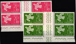 Italien 1113-1114 ZW Unterrand Postfrisch CEPT, Als Viererblöcke #IG565 - Unclassified