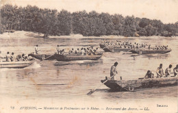 84-AVIGNON-MANŒUVRES DE PONTONNIERS SUR LE RHONE-N 6009-G/0331 - Avignon