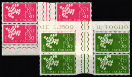 Italien 1113-1114 ZW Postfrisch CEPT, Als Viererblöcke #IG567 - Ohne Zuordnung