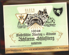 71618060 Breisach Rhein Weinetikett 1964er Achkarrer Schlossberg Breisach - Breisach