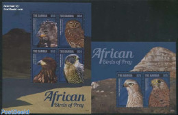Gambia 2014 African Birds Of Prey 2 S/s, Mint NH, Nature - Birds - Birds Of Prey - Gambie (...-1964)