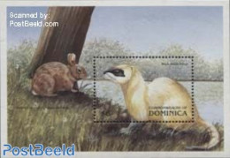Dominica 1999 Black-footed Ferret S/s, Mint NH, Nature - Animals (others & Mixed) - Rabbits / Hares - Dominicaine (République)