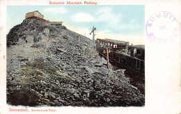 Wales - SNOWDON Mountain Railway - Summit & Train - Caernarvonshire