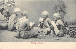 Sri Lanka - Playing A Rubber - Card Players - Publ. Unknown  - Sri Lanka (Ceylon)