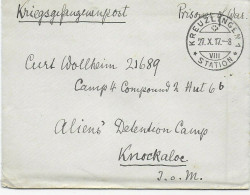 Brief 1917 Aus Kreuzlingen Nach Knockaloe Internment Camp, Isle Of Man, Kgf, PoW - Briefe U. Dokumente