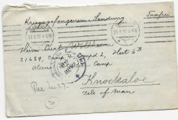 Kgf, PoW: Brief 1917 Aus Hamburg Nach Knockaloe Internment Camp, Isle Of Man - Feldpost (Portofreiheit)