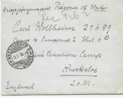 Kgf, PoW: Brief 1918 Aus Kreuzlingen Nach Knockaloe Internment Camp, Isle Of Man - Feldpost (portvrij)