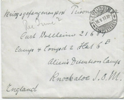 Kgf, PoW: 1917 Aus Kreuzlingen Nach Isle Of Man, Knockaloe Aliens Detention Camp - Feldpost (postage Free)