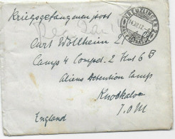 PoW: 1917 Kreuzlingen Nach Isle Of Man, Knockaloe Aliens Detention Camp, Kgf - Lettres & Documents