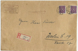 Einschreiben Berlin Mit MeF Der MiNr. 171, Firmenlochung, Perfin, 1922 - Lettres & Documents