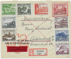 Einschreiben Bromberg, Eilboten WHW Briefmarken 1940 Nach Schönebeck - Lettres & Documents