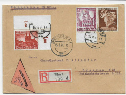 Einschreiben Nachnahme Wien Nach Dresden, Eckrand 1941 - Lettres & Documents