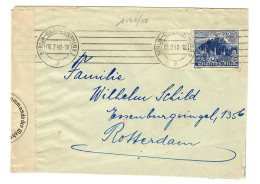 Brief Berlin Nach Rotterdam, 1940, OKW Zensur - Briefe U. Dokumente
