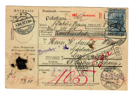 Paketkarte Wert Quedlinburg, 1920 Nach Luzern über Basel - Covers & Documents