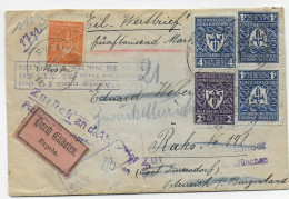 Eilboten München Nach Österreich 1922, Reichfinanzverwaltung Prüfung: UNZULÄSSIG - Briefe U. Dokumente