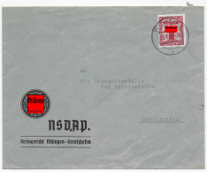 Brief NSDAP Kreisgericht Kitzingen-Gerolzhofen, 1939 Rückseitig Parole Der Woche - Service