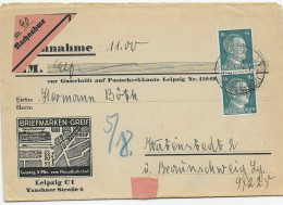 Nachnahme Leipzig Nach Watenstedt, MeF, 1943 - Storia Postale