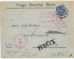 Bonn, 1909 Nach New York, Zurück - Lettres & Documents