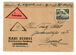 Nachnahme Luxemburg 1943 Nach Kassel, Mit Fristenstempel - Lettres & Documents