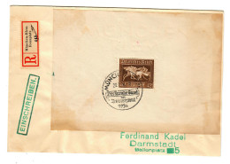 Einschreiben München Riem, Das Braune Band 1936, Absender Reichsorganisation - Storia Postale