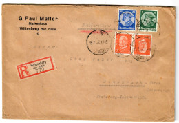 Einschreiben Wittenberg/Halle Nach Innsbruck Mit MiNr. K13, 1933 - Covers & Documents