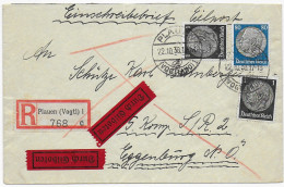 Plauen: Einschreiben Und Eilboten 1938 Nach Eggenburg, 5. Kompanie - Storia Postale
